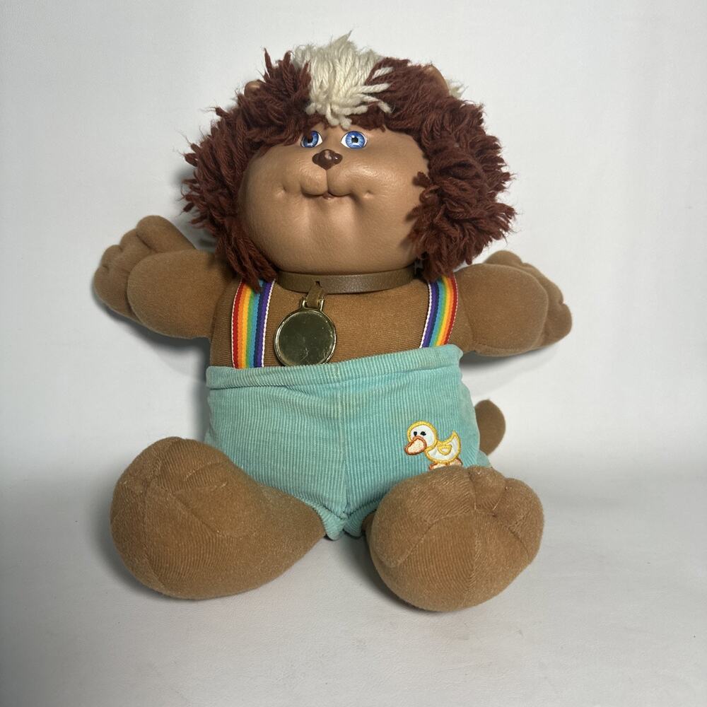 Vintage Cabbage Patch Kids Doll KOOSAS 1983 Brown Striped Hair Blue Eyes
